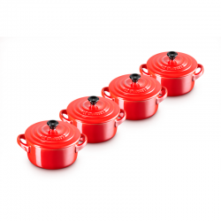 Set de 4 Mini Cocottes Rojo Metálico - Le Creuset LE CREUSET LC69212107370131