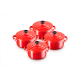 Set of 4 Petite Casseroles Metallic Red - Le Creuset LE CREUSET LC69212107370131