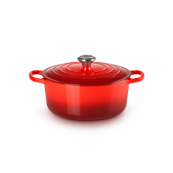 Cast Iron Round Casserole 30cm Cerise - Evolution - Le Creuset