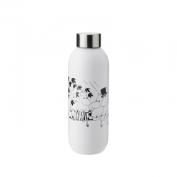 Drinking Bottle 750ml Keep Cool - Moomin Black And White - Stelton