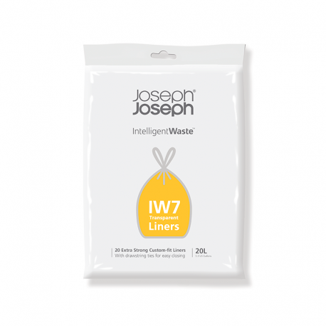 Bolsas de Basura IW7 Transparente 20L (Paquete de 20) - Joseph Joseph JOSEPH JOSEPH JJ30119