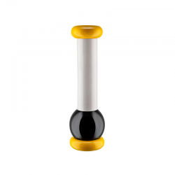 Wood Salt, Pepper and Spice Grinder Yellow Yellow, Black And White - Alessi ALESSI ALESMP02101