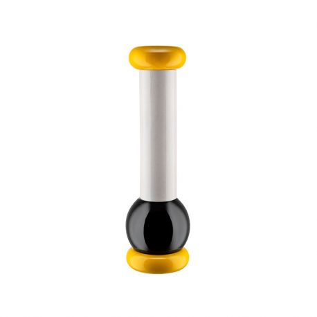 Wood Salt, Pepper and Spice Grinder Yellow Yellow, Black And White - Alessi ALESSI ALESMP02101