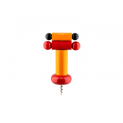 Corkscrew 18cm Yellow Red, Yellow And Black - Alessi