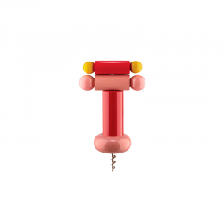 Corkscrew 18cm Pink Pink, Red And Yellow - Alessi
