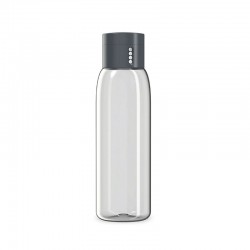 Water Bottle With Hydration Counting Lid - Dot Grey - Joseph Joseph