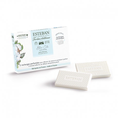 Scented Car Diffuser Refill 2x - White Cotton - Esteban Parfums ESTEBAN PARFUMS ESTBBC-015