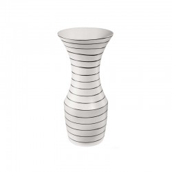 Vase With Stripes ø25Cm - Okapi Glossy White - Asa Selection