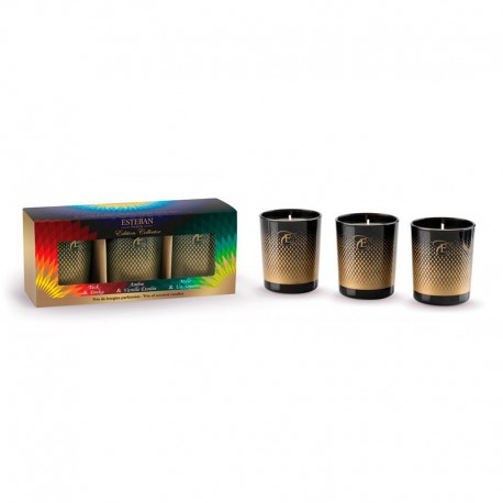 Caixa com 3 Mini-Velas Perfumadas - Edição Colecionador Preto E Dourado - Esteban Parfums ESTEBAN PARFUMS ESTEOR-007