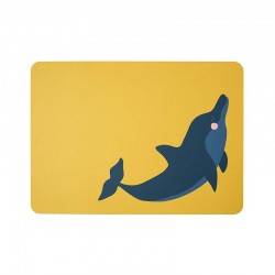 Placemat Dolphin Dennis - Kids Yellow - Asa Selection