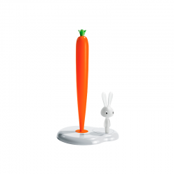 Porta-Rolos de Cozinha Branco - Bunny & Carrot - A Di Alessi