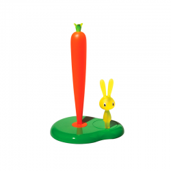 Kitchen Roll Holder Green, Orange and Yellow - Bunny & Carrot - A Di Alessi