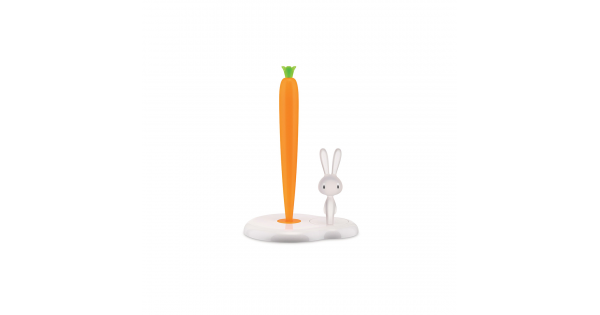 Kitchen Roll Holder White and Orange Bunny Carrot A Di Alessi