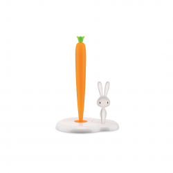 Kitchen Roll Holder White and Orange - Bunny & Carrot - A Di Alessi