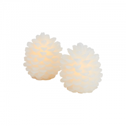 Juego de 2 Piñas Cera Led 10cm - Clara Blanco - Sirius SIRIUS SR13102