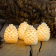 Set of 4 Mini Wax Cone Led 7cm - Clara White - Sirius SIRIUS SR13103