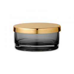 Cylinder Jar with Lid Ø9,4cm Black - Tota - Aytm AYTM AYT500080050011
