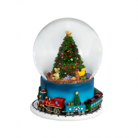 Caja de Musica Globo Árbol de Navidad con Tren Multicolor - Hermann Bauer HERMANN BAUER HB6397