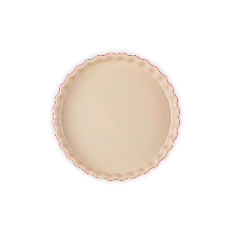 Stoneware Fluted Flan Dish 28cm Cerise Heritage Le Creuset