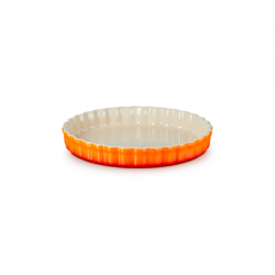 Stoneware Fluted Flan Dish 28cm Volcanic - Heritage - Le Creuset
