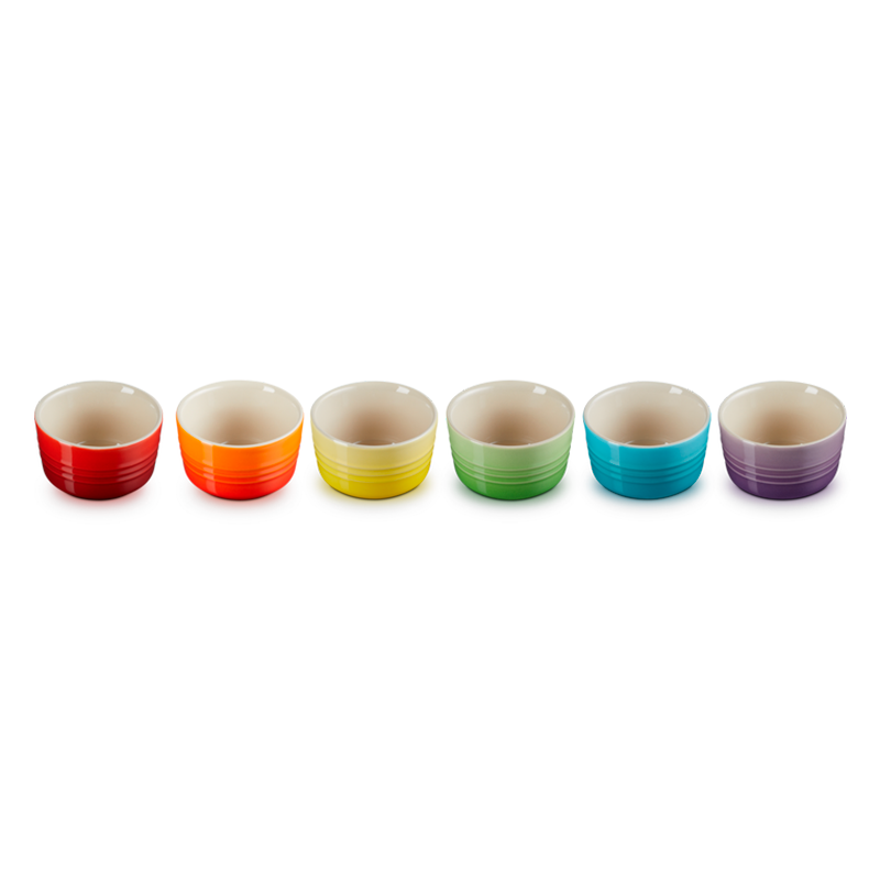 Le Creuset Stoneware Rainbow set of 6 egg cups
