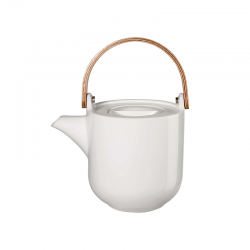Teapot with Wooden Handle 600ml – Coppa White - Asa Selection