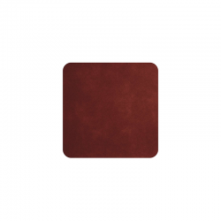Set of 4 Coasters 10x10cm Red Earth - Soft Leather - Asa Selection