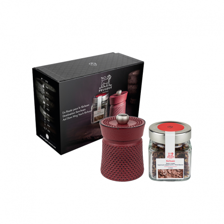 Coffret Red Pepper Mill + Szechuan Pepper Jar - Bali Fonte - Peugeot Saveurs PEUGEOT SAVEURS PG41557
