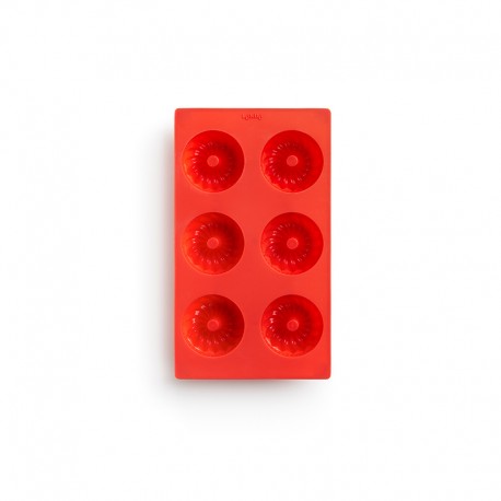 Molde de 6 Mini Savarin Rojo - Lekue LEKUE LK0621806R01M017
