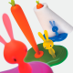 Kitchen Roll Holder Green, Orange and Yellow - Bunny & Carrot - A Di Alessi A DI ALESSI AALEASG42GR