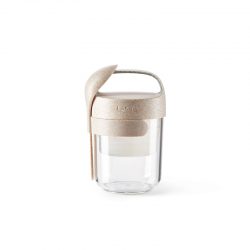 Jar with Spoon Organic 400ml - To Go Stone - Lekue LEKUE LK0301014V19U150