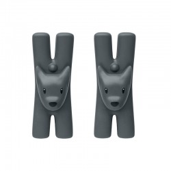 Set of 2 Magnetic Clips Black - Giampo - A Di Alessi A DI ALESSI AALEMMI32DSB