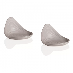 Set of 2 Snack Dishes Taupe- Tierra - Guzzini