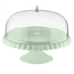 Cake Stand with Dome Mauve Green - Tiffany - Guzzini