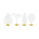 Set of 4 Place Markers Sorted White - BarkPlace Tree - Alessi ALESSI ALESBM18S4W