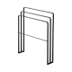 Bath Towel Hanger With 3 Bars Black - Tower - Yamazaki YAMAZAKI YMZ4980