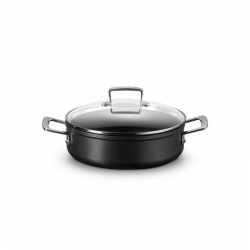 Rustidera Antiadherente con Tapa Cristal 24cm Negro - Le Creuset LE CREUSET LC51113240010500