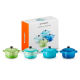 Set 4 Mini Cocottes 250ml Caribe, Marseille, Palm e Cool Mint - Le Creuset LE CREUSET LC79212105139100