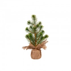 Artifical Pine Tree 33cm - Quadro Green And Brown - Asa Selection