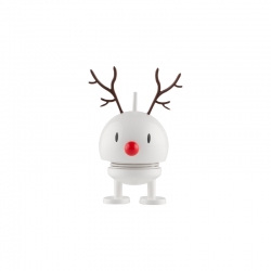 Reindeer Bumble Small White - Hoptimist