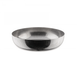 Round Basket Inox Ø24cm - Extra Ordinary Texture Silver - Alessi ALESSI ALESJM17/24T