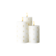 Juego de 3 Velas Led Recargables - Sille Blanco Y Dorado - Sirius SIRIUS SR80590