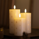 Juego de 3 Velas Led Recargables - Sille Blanco Y Dorado - Sirius SIRIUS SR80590