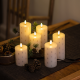 Juego de 3 Velas Led Recargables - Sille Blanco Y Dorado - Sirius SIRIUS SR80590