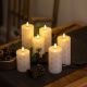 Set of 3 Rechargeable Led Candles - Sille White And Gold - Sirius SIRIUS SR80590