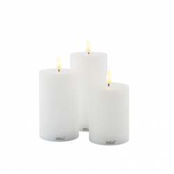 Set of 3 Rechargeable Led Candles White - Sille - Sirius
