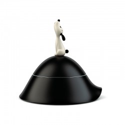 Comedero Perro Ø22cm Negro - Lulà - A Di Alessi