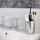 Stainless Steel Toothbrush Caddy - Easystore Luxe Stainless Steel - Joseph Joseph JOSEPH JOSEPH JJ70580