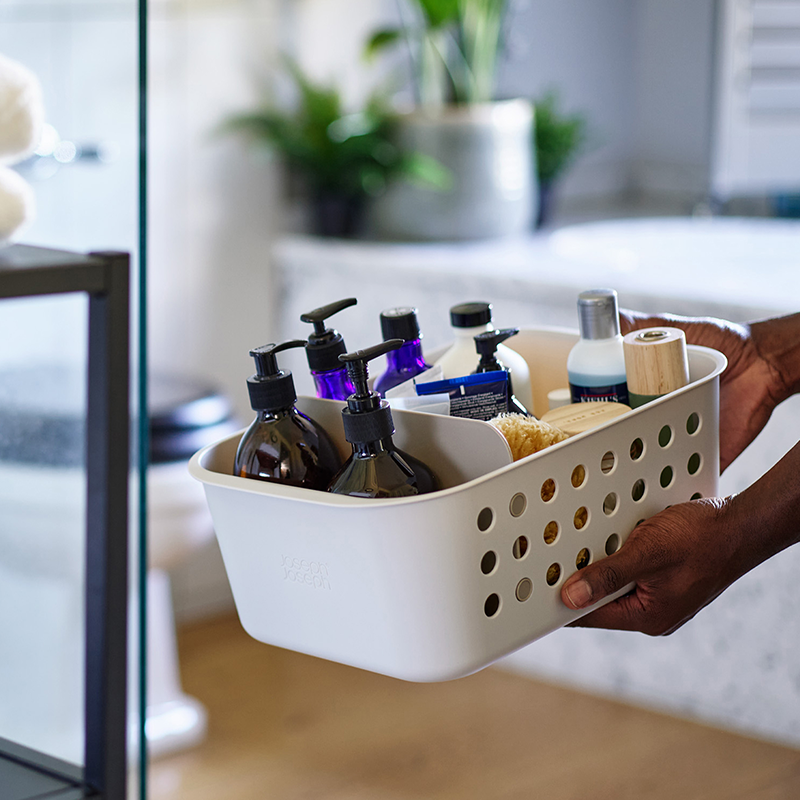 Bathroom Storage Basket Large Ecru Easystore Joseph Joseph