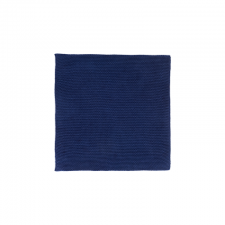 Set of 2 Cotton Knitted Cloth Deep Blue - Textil - Asa Selection
